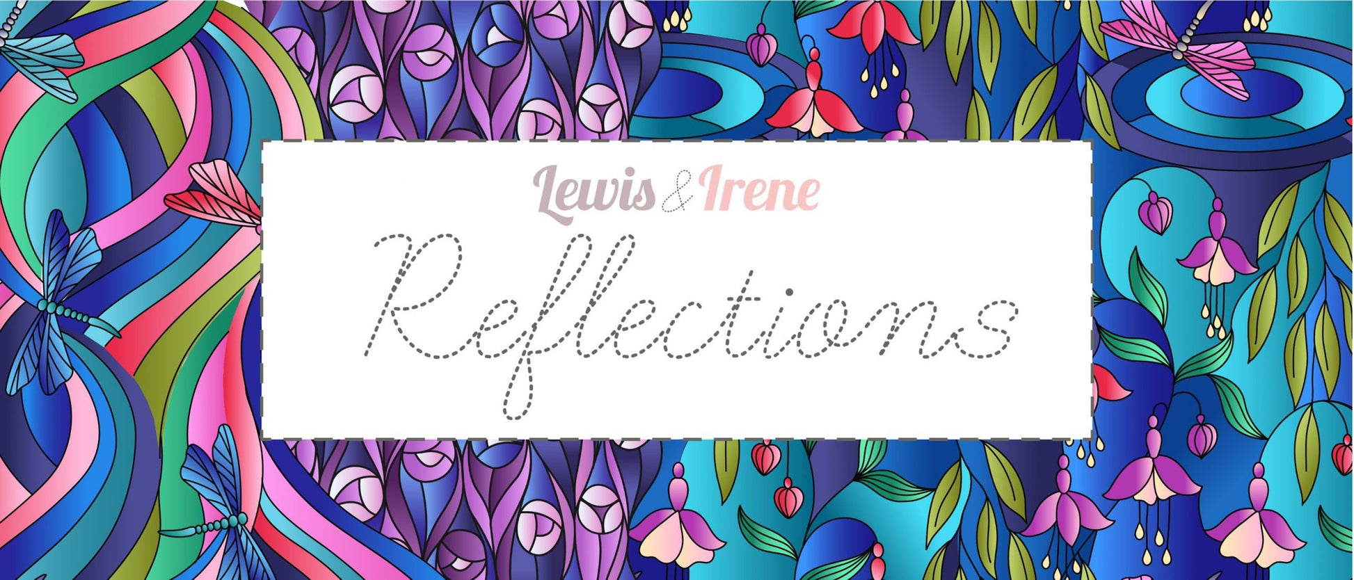 Lewis & Irene Reflections Fabric Collection Reflections Pools on Greens and Blues A511.1