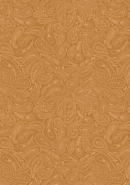 Lewis & Irene Soraya Fabric Collection Gold Paisley Premium 100% Cotton Quilt Shop Quality Fabrics
