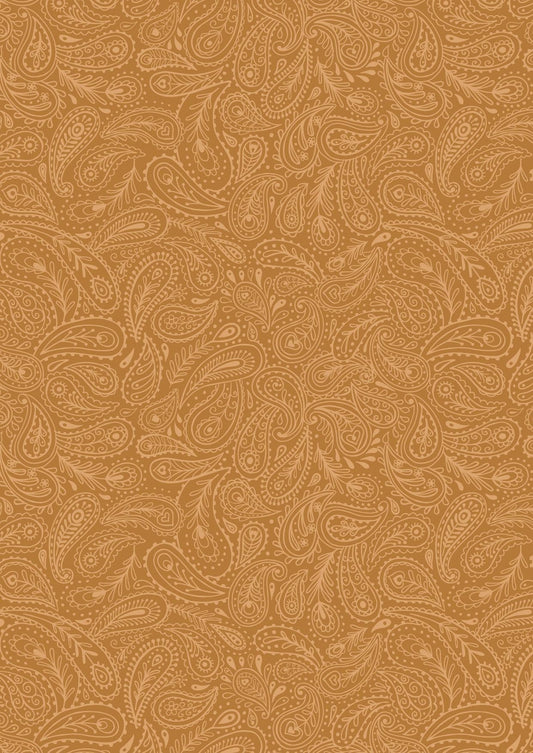 Lewis & Irene Soraya Fabric Collection Gold Paisley Premium 100% Cotton Quilt Shop Quality Fabrics