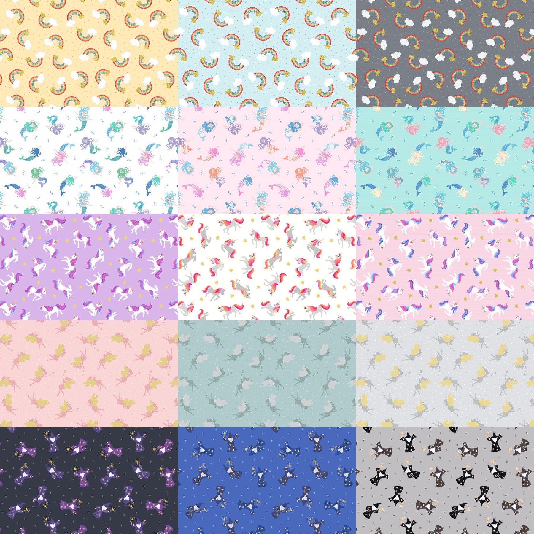 RETIRED! Lewis & Irene Small Things Mystical and Magical Fabric Collection Silver Metallic Fairies on Duck Egg Blue Premium 100% Cotton