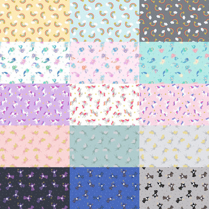 RETIRED! Lewis & Irene Small Things Mystical and Magical Fabric Collection Gold Metallic Fairies on Light Silver Premium 100% Cotton Fabrics