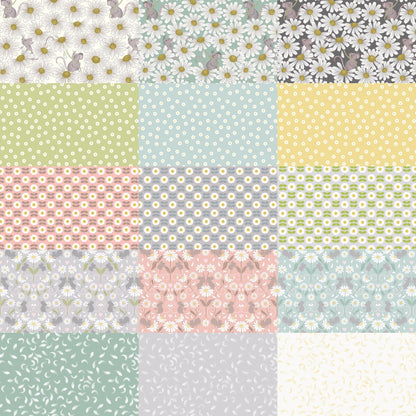 RETIRED! Lewis & Irene Love Me Love Me Not Fabric Collection Retro Daisies on Pink Premium 100% Cotton Quilt Shop Quality Fabrics