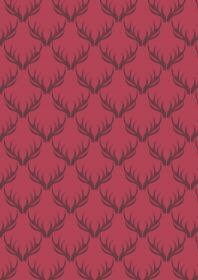 Lewis & Irene Loch Lewis Fabric Collection Antlers on Red Premium 100% Cotton Quilt Shop Quality Fabrics