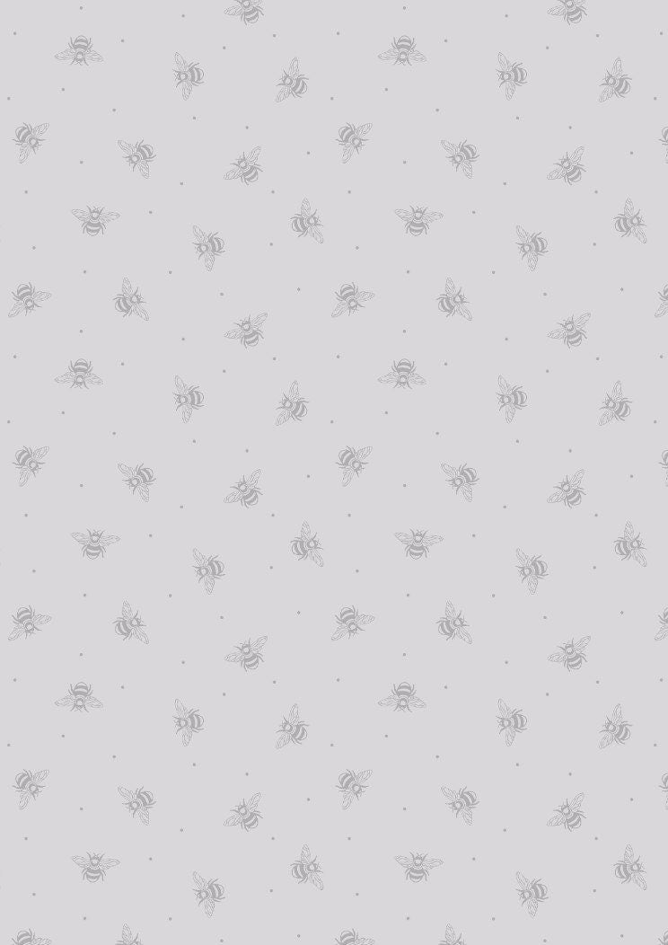 Lewis & Irene Bee Kind Fabric Collection Bees on Grey QSQ100% Cotton