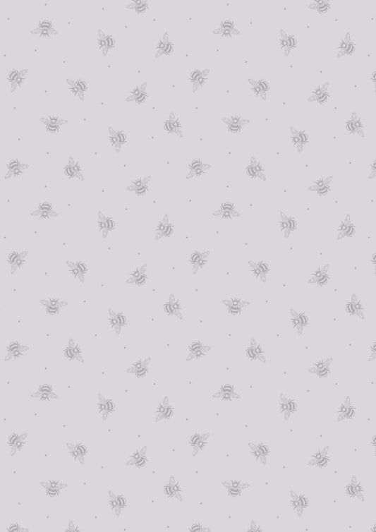 Lewis & Irene Bee Kind Fabric Collection Bees on Grey QSQ100% Cotton