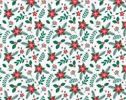 LAST BOLT!! Camelot Unicorns Always in Season Fabric Collection Christmas Poinsettias on Cream Premium 100% Cotton Fabrics