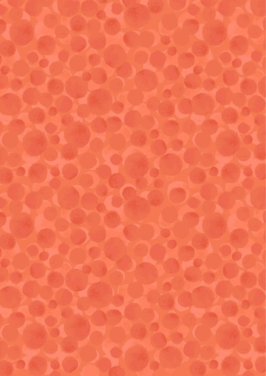 Lewis & Irene Bumbleberries Blenders Fabric Collection Tangerine BB218 Premium 100% Cotton Quilt Shop Quality Fabrics