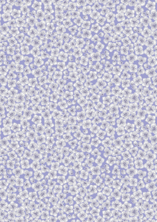 RETIRED! Lewis & Irene’s Love Blooms Fabric Collection Petals on Forget-Me-Not Blue Premium 100% Cotton Quilt Shop Quality Fabrics