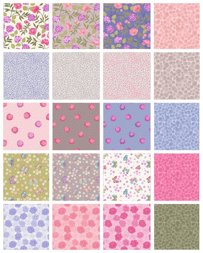 END OF BOLT 2YD13” Lewis & Irene’s Love Blooms Fabric Collection Peony and Hydrangea on Cream Premium 100% Cotton Quilt Shop Quality Fabrics