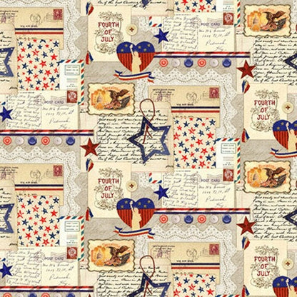Springs Creative Patriotic Thoughts Fabric Collection Patriotic Thoughts on Cream Premium 100% Cotton Quilt Shop Quality Fabrics