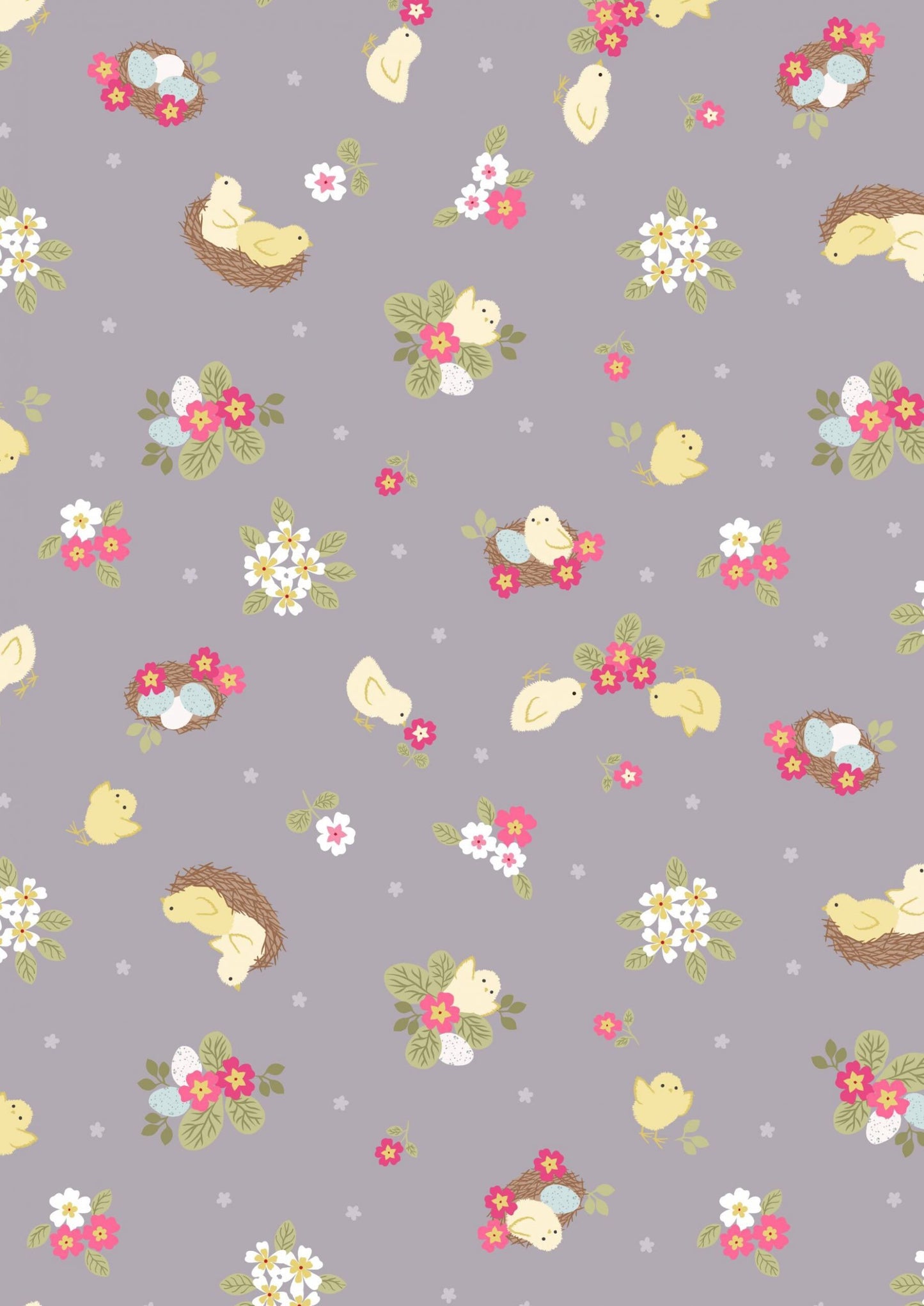 LAST BOLT!! Lewis & Irene Bunny Hop Fabric Collection Chicks on Natural Premium 100% Cotton Quilt Shop Quality Fabrics
