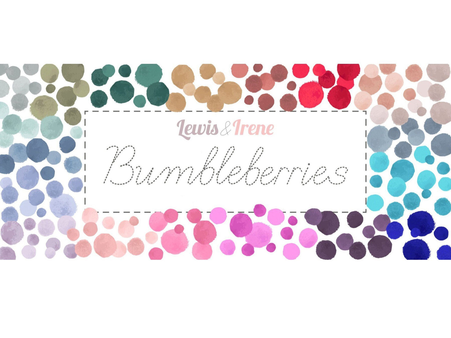 Lewis & Irene Bumbleberries Blenders Fabric Collection Bluebells BB294 Authentic Premium 100% Cotton Quilt Shop Quality Fabrics