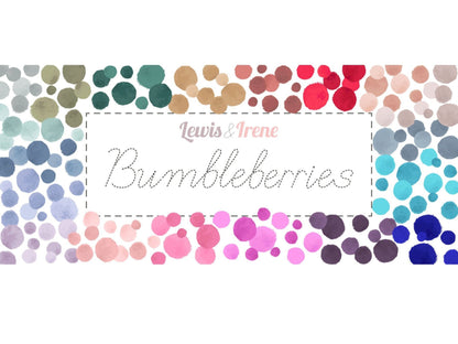 Lewis & Irene Bumbleberries Blenders Fabric Collection Indigo BB111 Authentic Premium 100% Cotton Quilt Shop Quality Fabrics