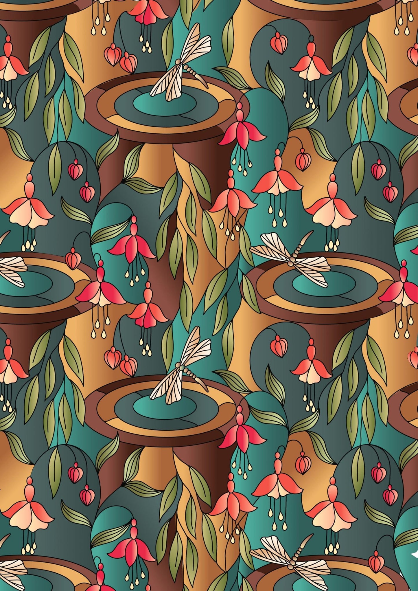 END OF BOLT 1YD34” Lewis & Irene Reflections Fabric Collection Reflections Pools on Earth Tones Premium 100% Cotton Fabrics