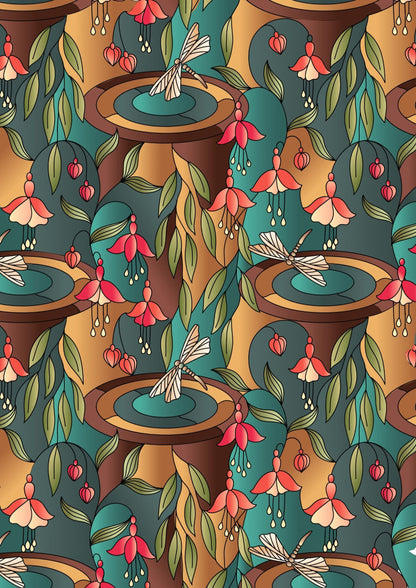 END OF BOLT 1YD34” Lewis & Irene Reflections Fabric Collection Reflections Pools on Earth Tones Premium 100% Cotton Fabrics