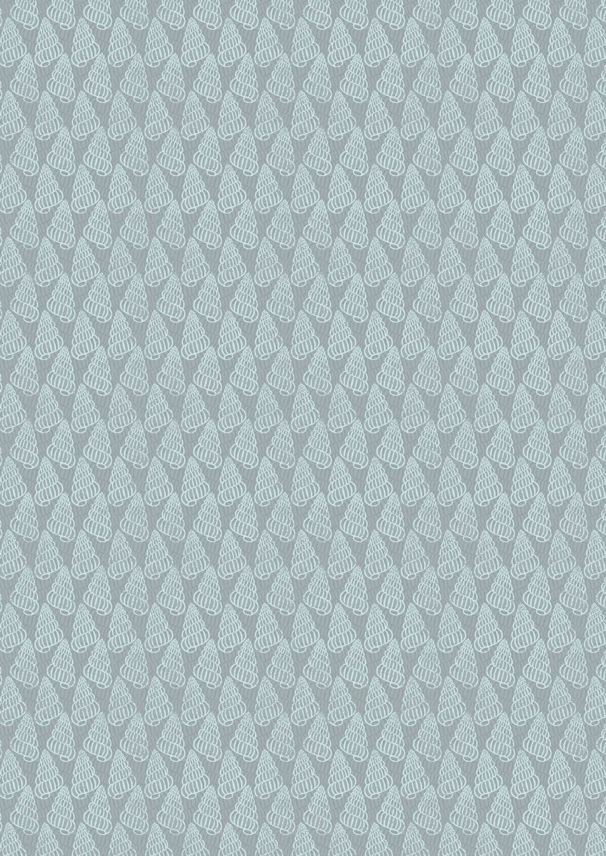 Lewis & Irene Thalassophile Fabric Collection Shells on Blue Grey Premium 100% Cotton Quilt Shop Quality Fabrics