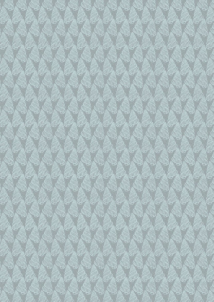 Lewis & Irene Thalassophile Fabric Collection Shells on Blue Grey Premium 100% Cotton Quilt Shop Quality Fabrics