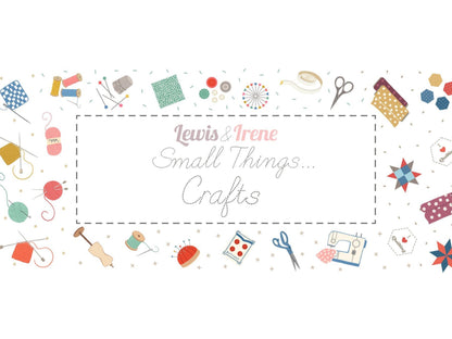 Lewis & Irene Small Things Crafts Fabric Collection Painting on Green SM35.2