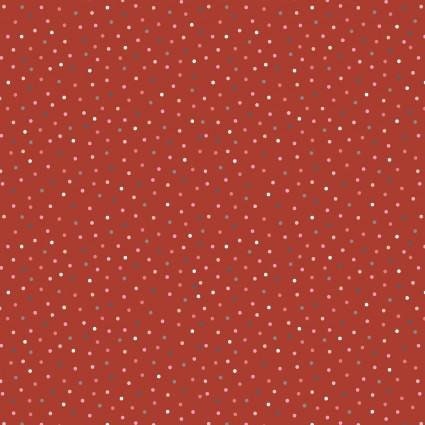 Poppie Cotton Country Confetti Blenders Fabric Collection Country Confetti on Red Speckled Hen Premium 100% Cotton Fabrics