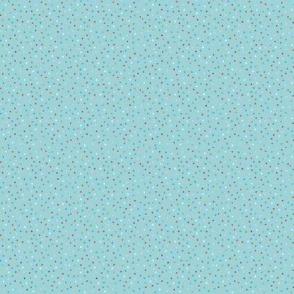 Poppie Cotton Country Confetti Blenders Fabric Collection Country Confetti on Blue Lagoon - LT Teal Premium 100% Cotton Fabrics