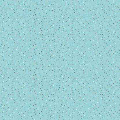Poppie Cotton Country Confetti Blenders Fabric Collection Country Confetti on Blue Lagoon - LT Teal Premium 100% Cotton Fabrics