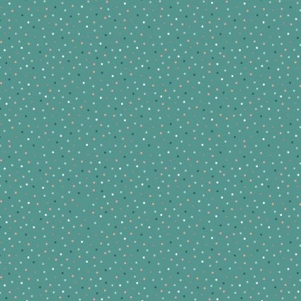 Poppie Cotton Country Confetti Blenders Fabric Collection Country Confetti on Lakehouse Teal Premium 100% Cotton Fabrics
