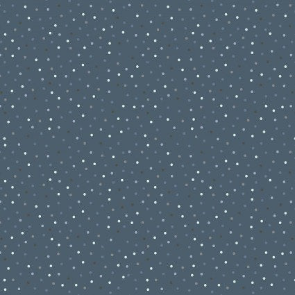 Poppie Cotton Country Confetti Blenders Fabric Collection Country Confetti on Blue Ribbon - Dark Blue Premium 100% Cotton Fabrics