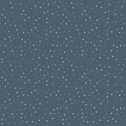 Poppie Cotton Country Confetti Blenders Fabric Collection Country Confetti on Blue Ribbon - Dark Blue Premium 100% Cotton Fabrics