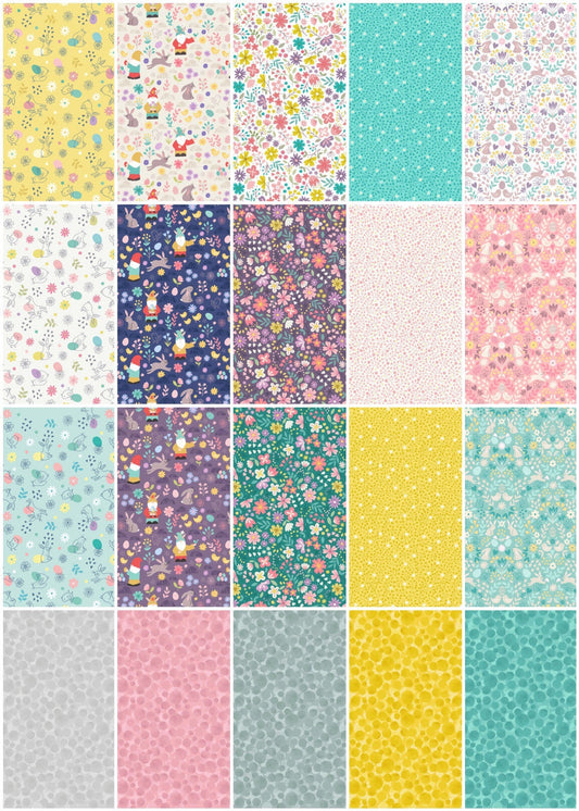Lewis & Irene Spring Treats Fabric Collection 10 Yard Bundle (No Repeats) Premium 100% Cotton Quilt Shop Quality Fabrics