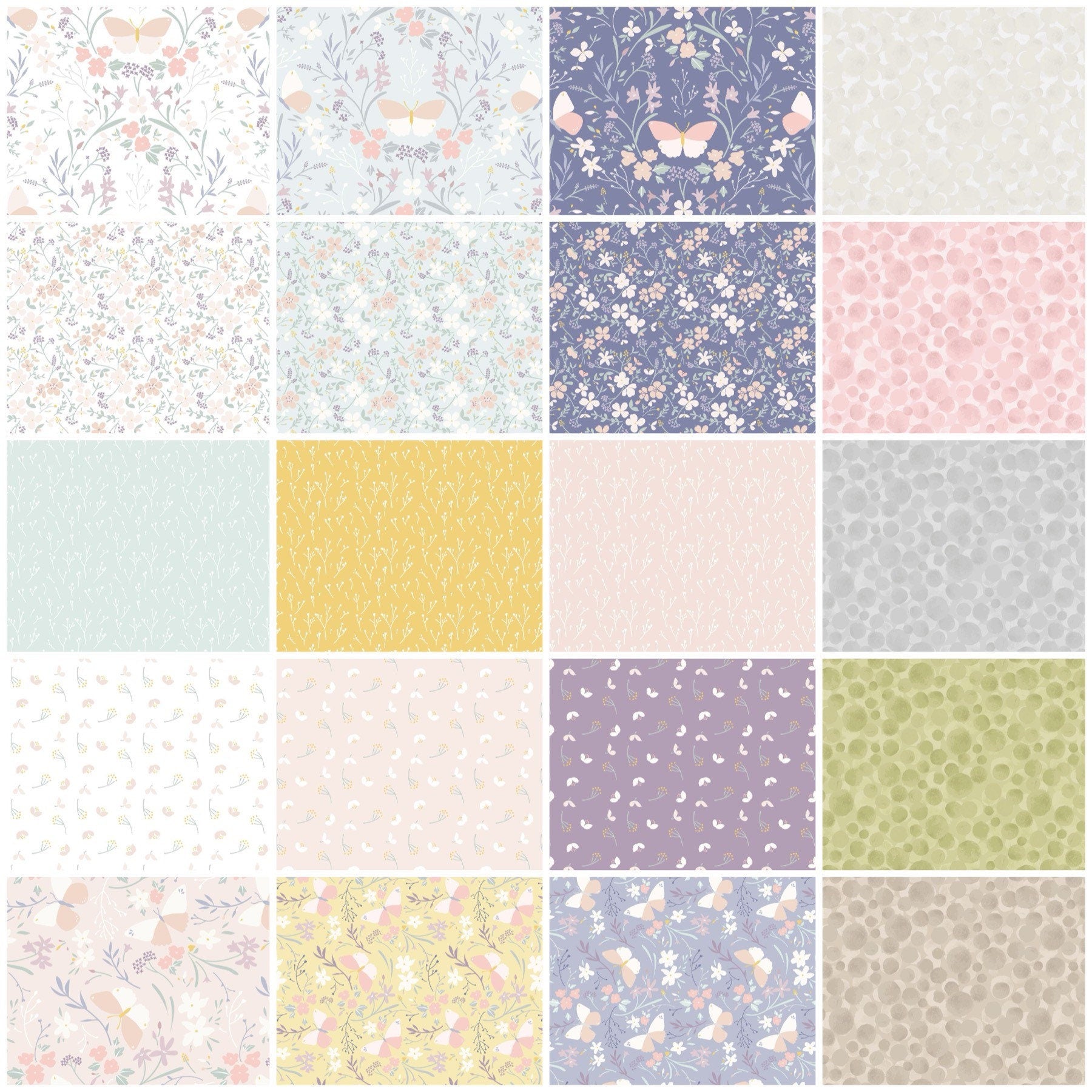 Lewis & Irene Heart of Summer Fabric Collection Petal Play on Light Blush Pink Premium 100% Cotton Quilt Shop Quality Fabrics