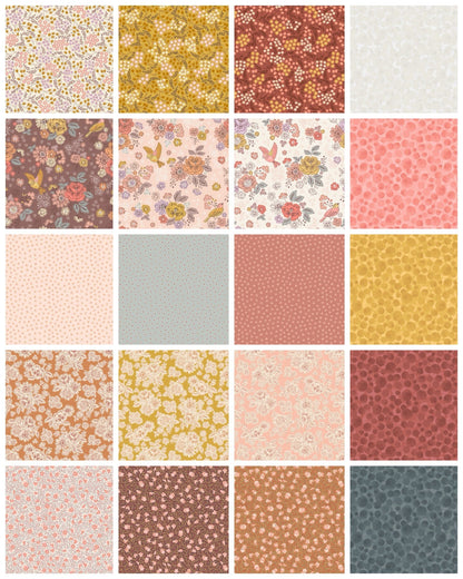 Lewis & Irene Hannah’s Flowers Fabric Collection Hannah’s Flowers on Rusty Rose A616.3