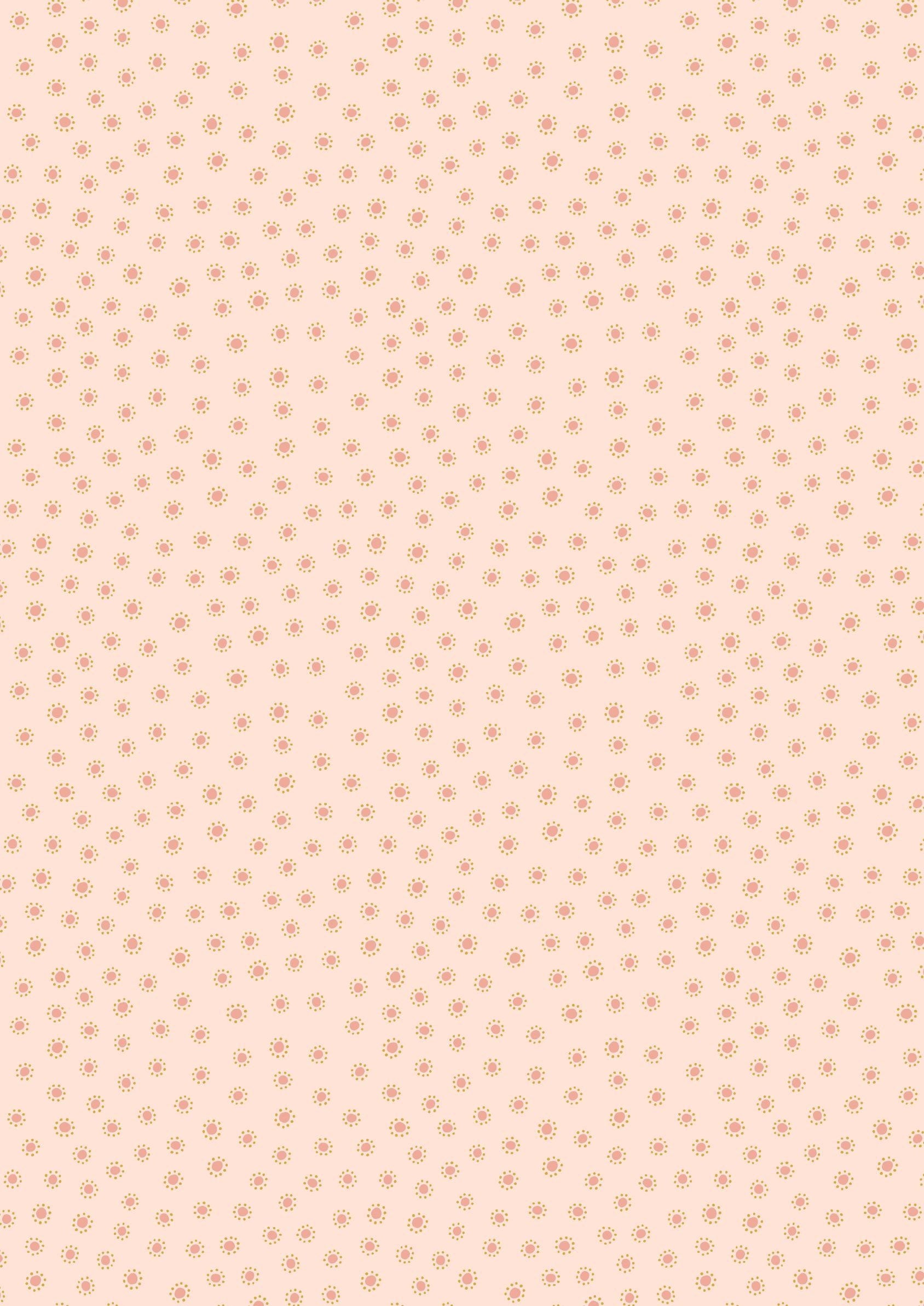 LAST BOLT! Lewis & Irene Hannah’s Flowers Fabric Collection Dotty Dots on Rose Pink Premium 100% Cotton Quilt Shop Quality Fabrics