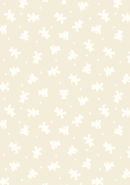 Lewis & Irene Tiny Tonals Fabric Collection Bears Cream on Cream Premium 100% Cotton Quilt Shop Quality Fabrics