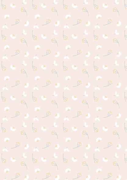 Lewis & Irene Heart of Summer Fabric Collection Petal Play on Light Blush Pink Premium 100% Cotton Quilt Shop Quality Fabrics