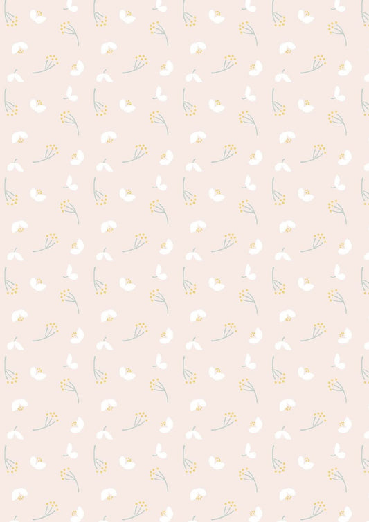 Lewis & Irene Heart of Summer Fabric Collection Petal Play on Light Blush Pink Premium 100% Cotton Quilt Shop Quality Fabrics