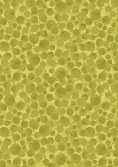 LAST BOLT! Lewis & Irene Bumbleberries Blenders Golden Green BB292 Premium 100% Cotton Quilt Shop Quality Fabrics