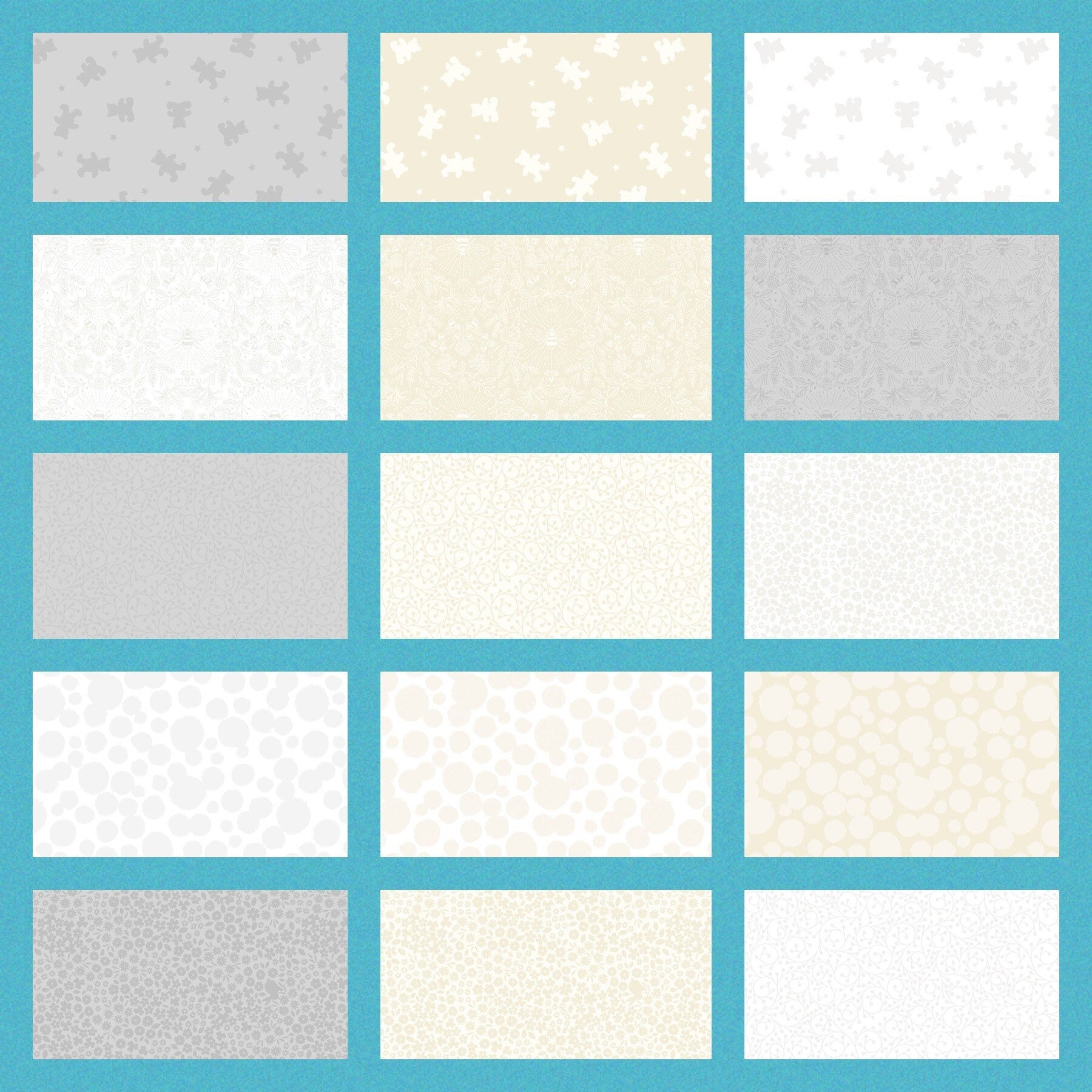Lewis & Irene Tiny Tonals Fabric Collection Bears Cream on Cream Premium 100% Cotton Quilt Shop Quality Fabrics