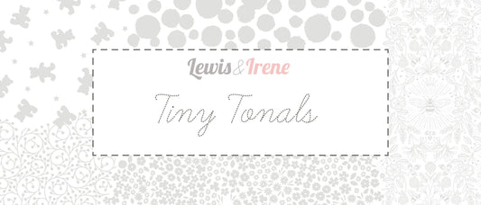 Lewis & Irene Tiny Tonals Fabric Collection Star Floral White on White TT28A Authentic Premium 100% Cotton Fabrics
