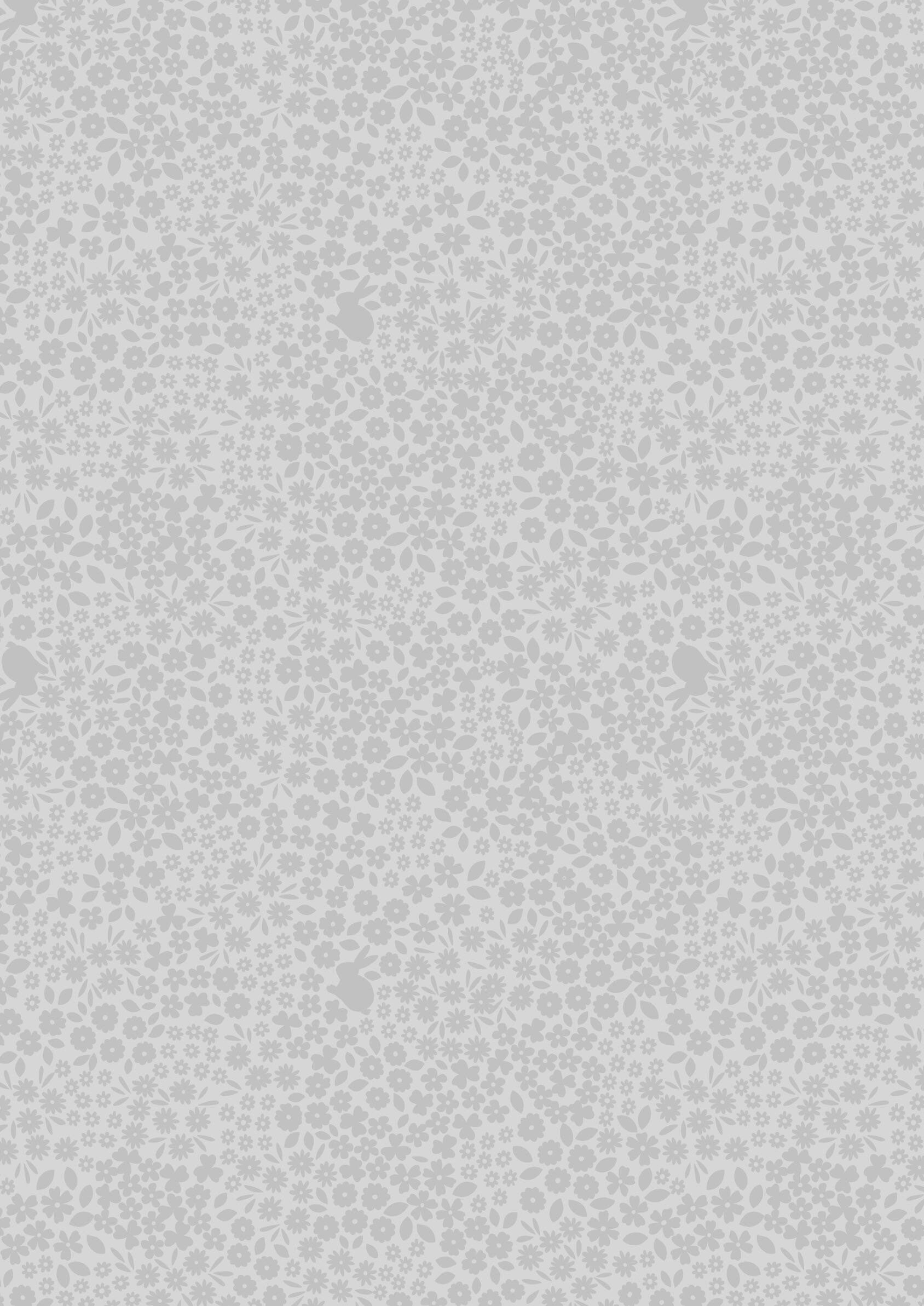 Lewis & Irene Tiny Tonals Fabric Collection Bunny Meadow Grey on Grey Premium 100% Cotton Quilt Shop Quality Fabrics
