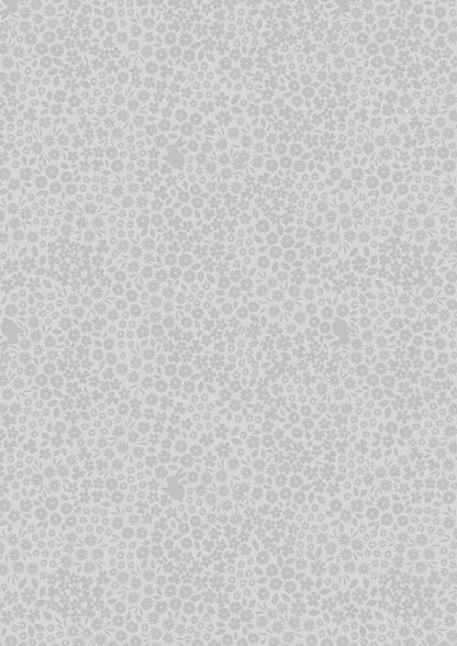 Lewis & Irene Tiny Tonals Fabric Collection Bunny Meadow Grey on Grey Premium 100% Cotton Quilt Shop Quality Fabrics