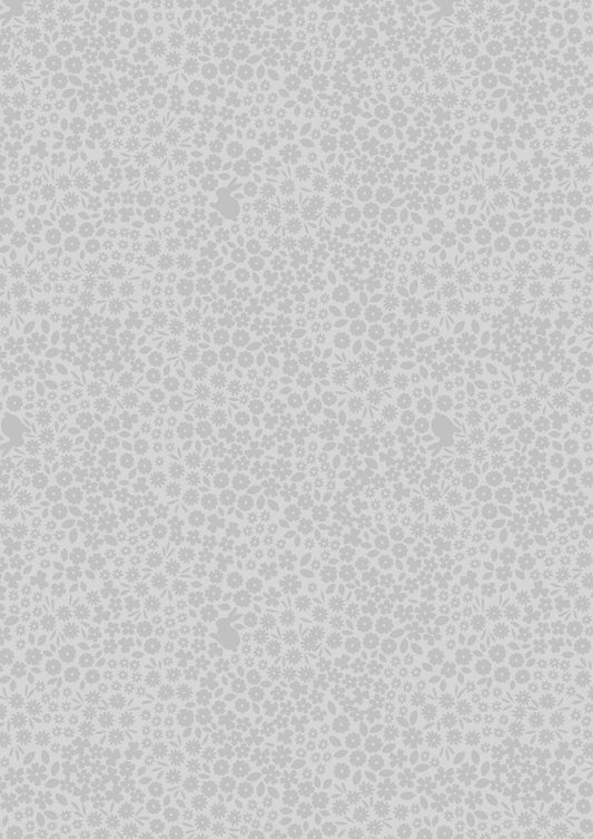 Lewis & Irene Tiny Tonals Fabric Collection Bunny Meadow Grey on Grey Premium 100% Cotton Quilt Shop Quality Fabrics