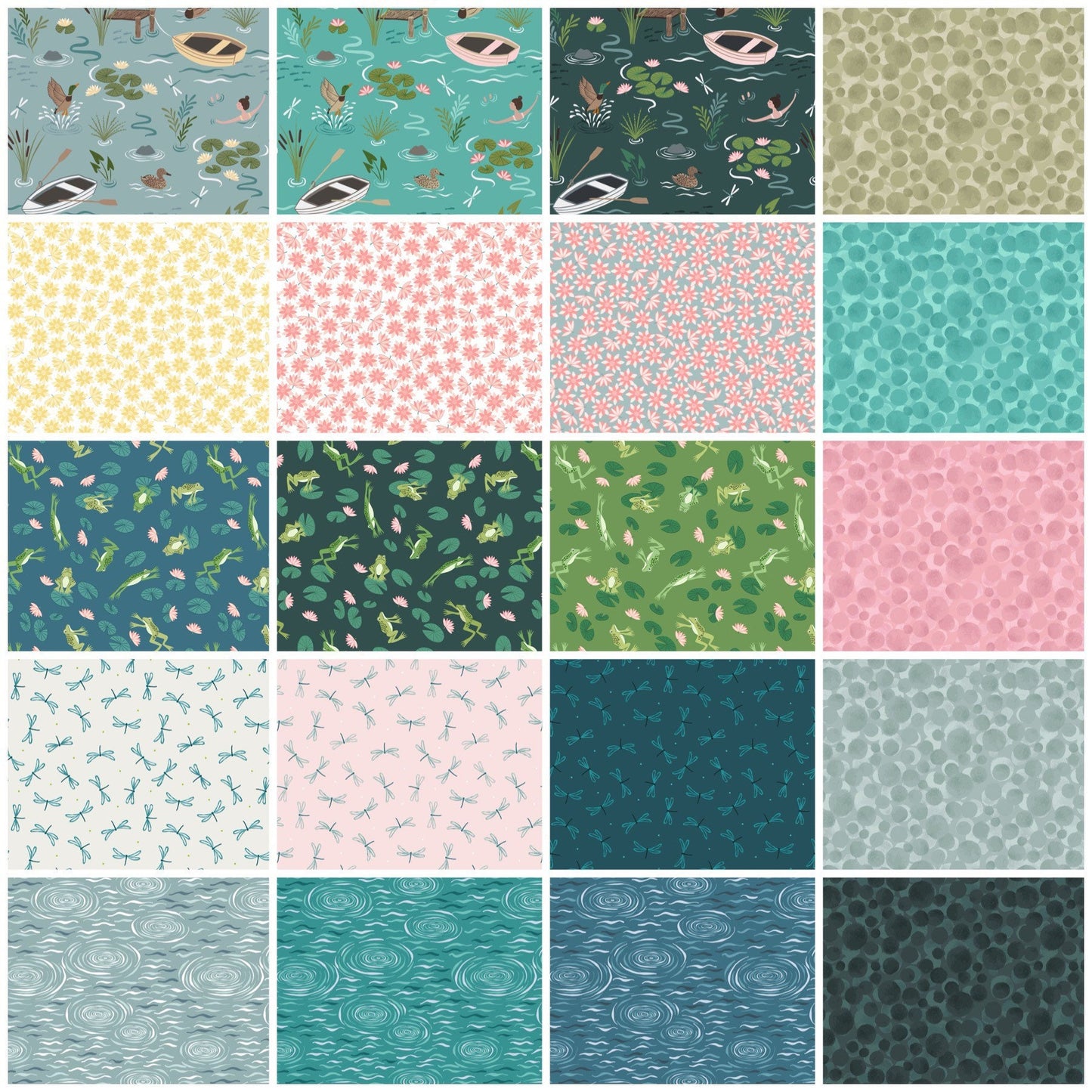 Lewis & Irene On The Lake Fabric Collection Lake Ripples on Light Blue Authentic Premium 100% Cotton Fabrics