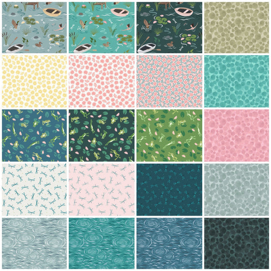 Lewis & Irene On The Lake Fabric Collection 20 Piece Fat Quarter Bundle (No Repeats) Premium 100% Cotton Quilt Shop Quality Fabrics