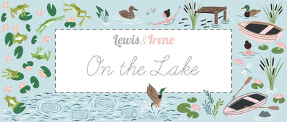 Lewis & Irene On The Lake Fabric Collection Lake Ripples on Light Blue Authentic Premium 100% Cotton Fabrics