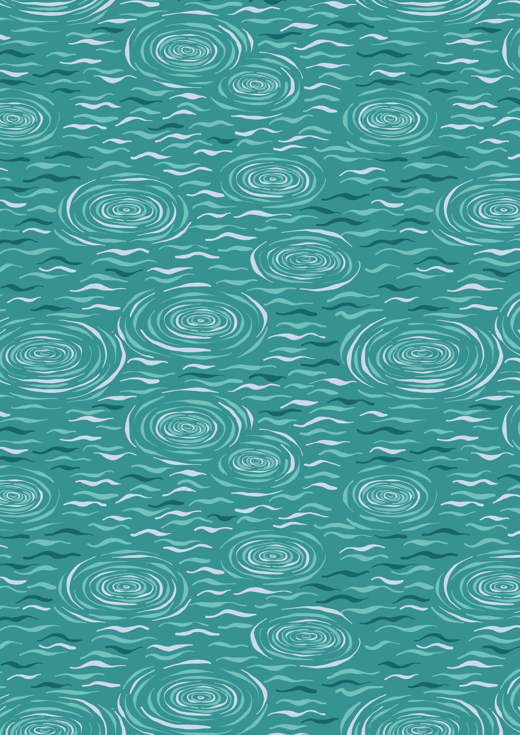 LAST BOLT! Lewis & Irene On The Lake Fabric Collection Lake Ripples on Dark Turquoise Premium 100% Cotton Quilt Shop Quality Fabrics