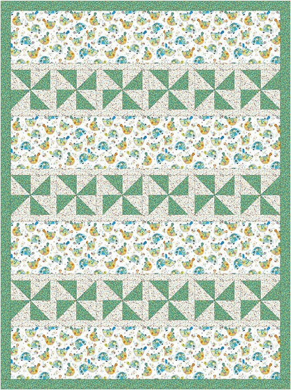 Fabric Cafe Suite Times Quilt Pattern (uses only 3YDS of fabric) Finished Size 44”x59”