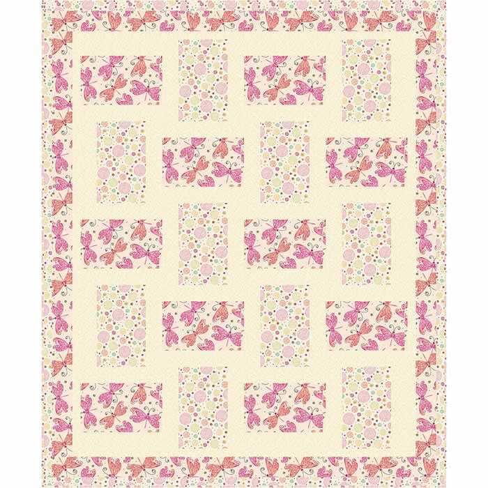 Fabric Cafe Brick Street Quilt Pattern (uses only 3YDS of fabric) Finished Size 49”x59”