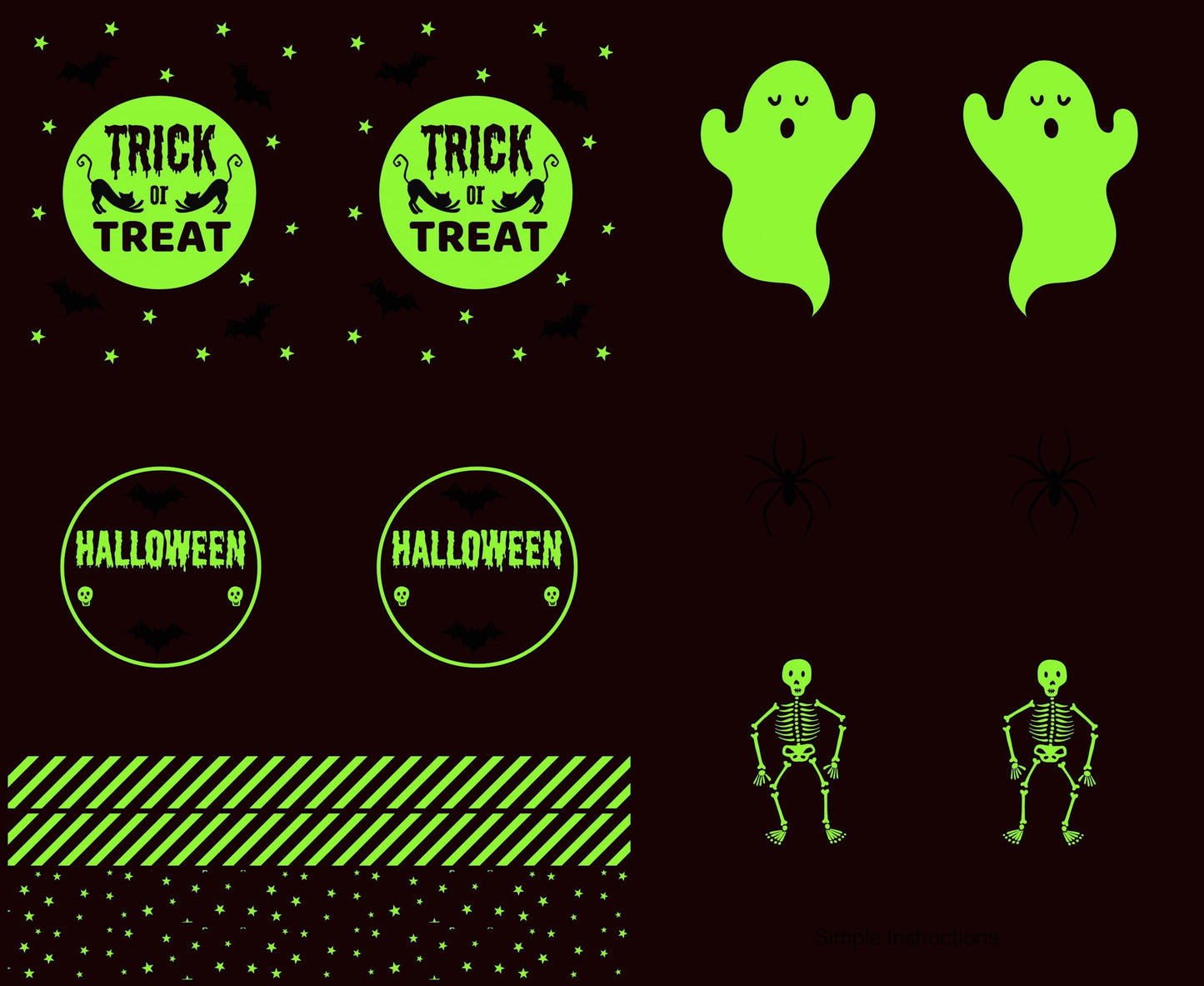Lewis & Irene Haunted House Fabric Collection Glowing Digital Print 36” Treat Bag Panel on Orange A598.1