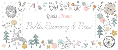Lewis & Irene Bella Bunny and Bear Fabric Collection Alphabet on Cream Premium A648.1