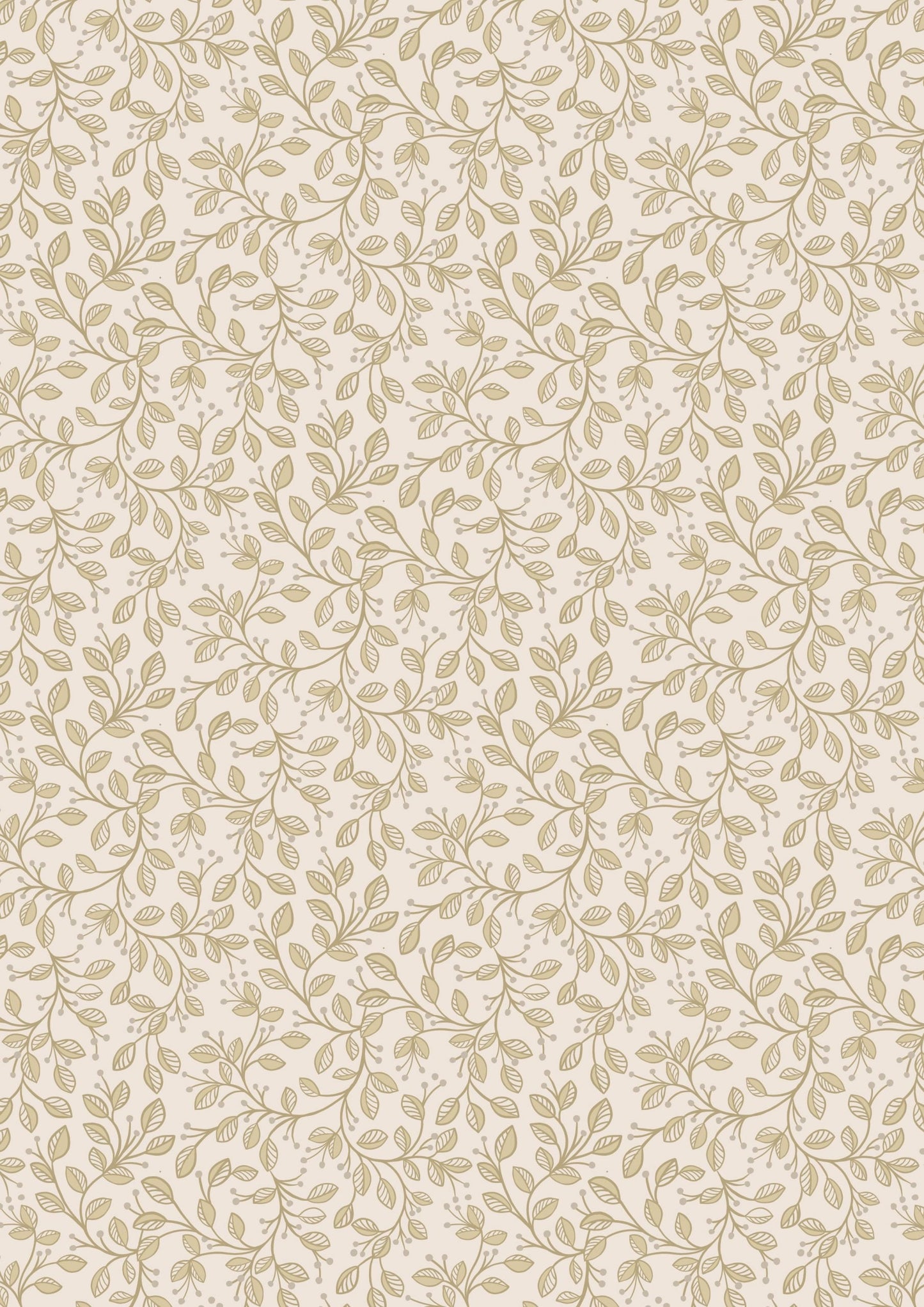 LAST BOLT! Lewis & Irene Honey Bee Fabric Collection Leaves on Dark Cream Premium 100% Cotton Quilt Shop Quality Fabrics